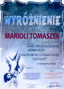 wyróżnienie Marioli Tomaszek